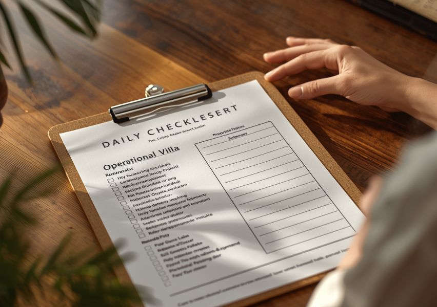 Daily Checklist Operasional Villa: Panduan Lengkap dari Pagi hingga Malam