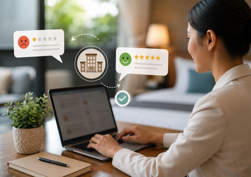 Cara Profesional Menangani Review Negatif di OTA Tanpa Merusak Reputasi